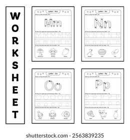 Tracing Sheets for Beginners to Learn Alphabet Writing, Improve Handwriting, and Build Early Reading Skills for Preschoolers