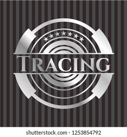 Tracing silvery badge or emblem