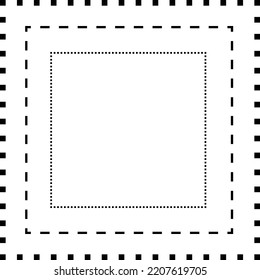 Tracing square shape lines element for preschool, kindergarten and Montessori kids prewriting and drawing activities in vector illustration
