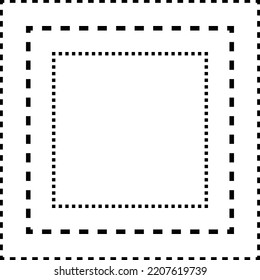 Tracing square shape lines element for preschool, kindergarten and Montessori kids prewriting and drawing activities in vector illustration
