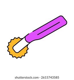 tracing wheel embroidery hobby line icon vector. tracing wheel embroidery hobby sign. isolated symbol illustration