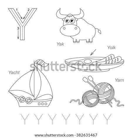 Tracing Worksheet Children Full English Alphabet Stock Vector