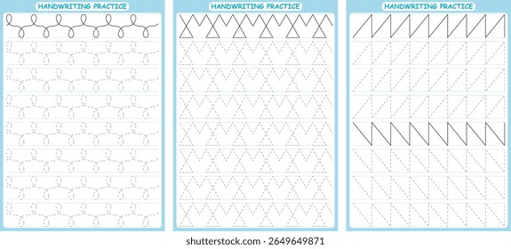 Tracing worksheet for preschool children to enhance handwriting and motor skills