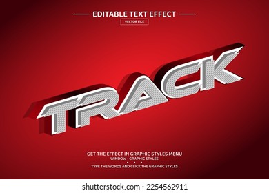 Track 3D editable text effect template