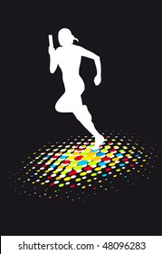 track athlete running in competition