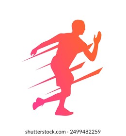 a track athlete who is running fast