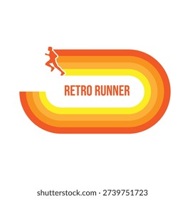 Track Athletic Sunset Color with Runner Perfect for Print, Apparel, etc