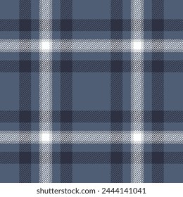 Titel-Hintergrundgewebe geflochten, Überprüfung der textilen Check-Vektorgrafik. Vorlage Textur Muster Tartan nahtlos in Blau und Dunkelfarben.