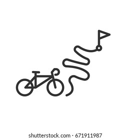 Track for a bicycle trip