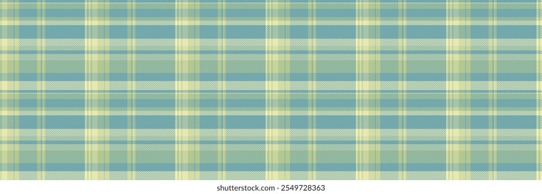 Track check seamless background, package fabric tartan textile. Crease plaid pattern texture vector in cyan and light colors palette.