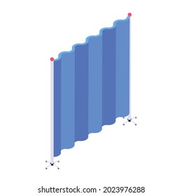Track curtain an isometric icon is editable in size 