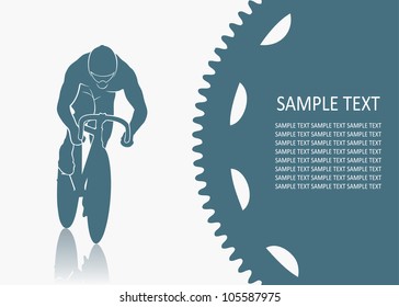Track cycling background - vector illustration