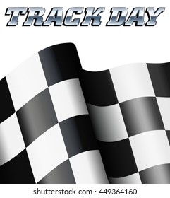 TRACK DAY Checkered, Chequered Flag Motor Racing