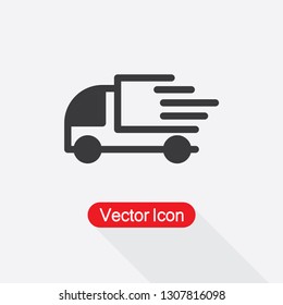 Track Delivery Icon, Bus Delivery Icon Vector Illustration Eps10