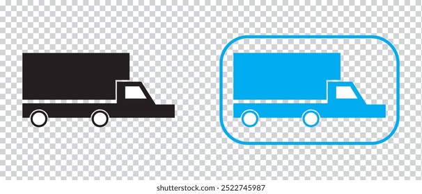 Track Delivery shopping water and bus Delivery Icon.