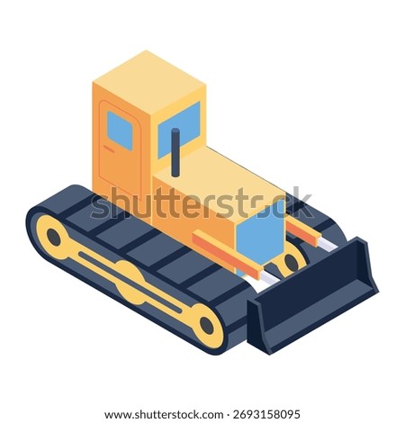 Track Dozer Vector icon which can easily modify or edit
