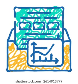track email campaigns doodle icon sketch vector. track email campaigns sign. isolated symbol illustration