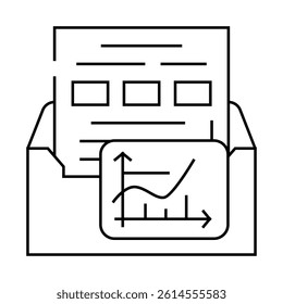 track email campaigns line icon vector. track email campaigns sign. isolated contour symbol black illustration