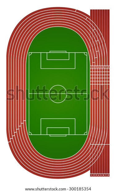 Track Field Area Illustration 库存矢量图（免版税）300185354 | Shutterstock