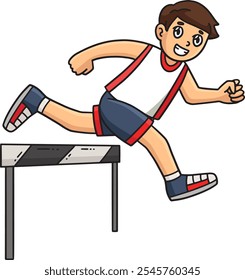 Leichtathlet Springen Hürde Clipart