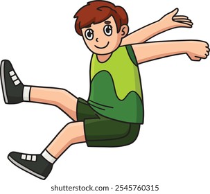 Leichtathlet Long Jumping Clipart