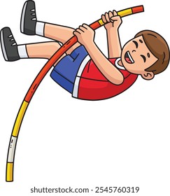 Leichtathlet-Pole Vaulting Clipart