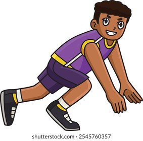 Leichtathlet bereit für Sprint Clipart