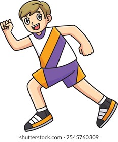 Leichtathlet Sprint Cartoon Clipart