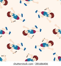 Track and field athletes , cartoon seamless pattern background