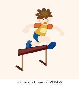 Track and field athletes theme elements vector,eps