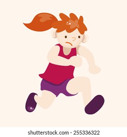 Track and field athletes theme elements vector,eps