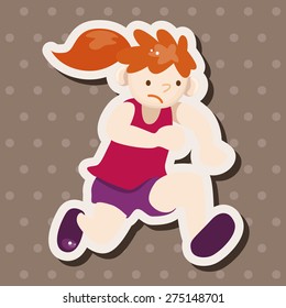 Track and field athletes theme elements vector,eps