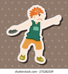 Track and field athletes theme elements vector,eps