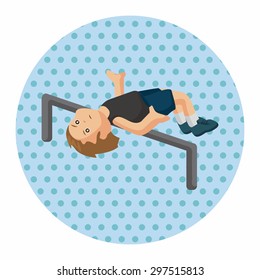 Track and field athletes theme elements