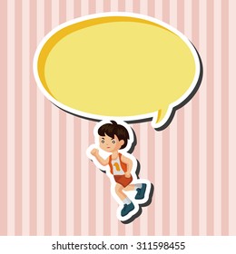 Track and field athletes theme elements