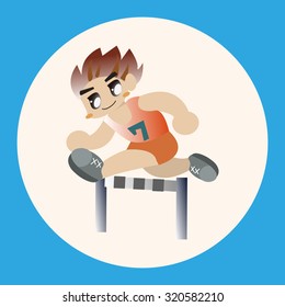 Track and field athletes theme elements