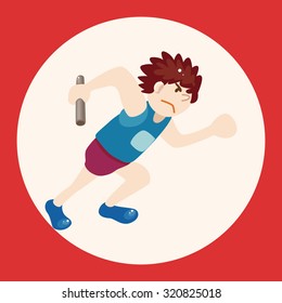 Track and field athletes theme elements vector,eps