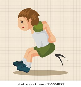 Track and field athletes theme elements