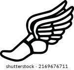 Track and Field Cross Country Shoe with Wings I love running
