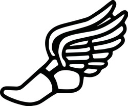 Track And Field Cross Country Shoe With Wings I Love Running
