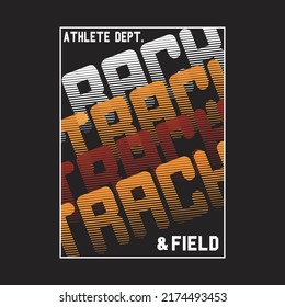 track and field design typography vector illustration for print