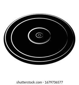 track & field discus angled view	