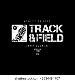 track and field graphic t-shirt design