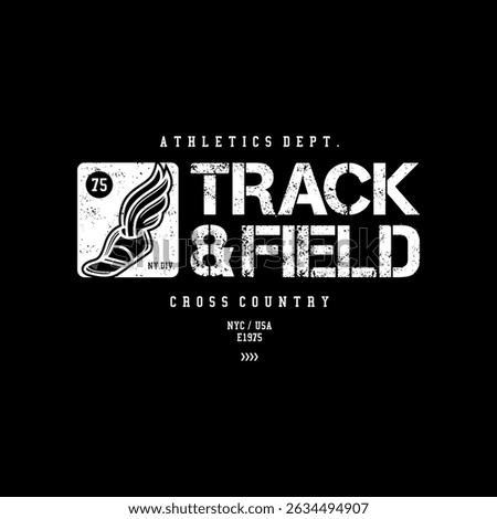 track and field graphic t-shirt design