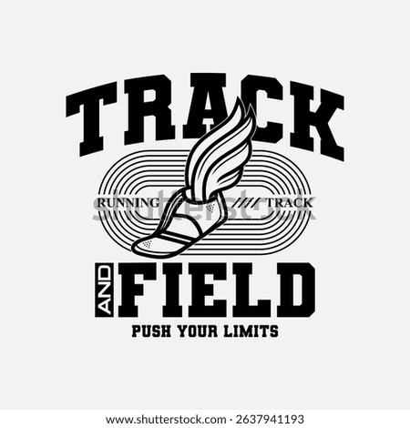 track and field graphic t-shirt design