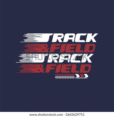 track and field graphic t-shirt design vector illustration