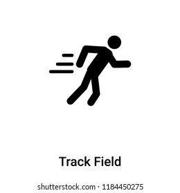 Track Field icon vector isolated on white background, logo concept of Track Field sign on transparent background, filled black symbol