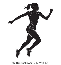 Track And Field outline and symbols. Dark level variety basic exquisite white foundation Track And Field sports vector and silhouette icon.