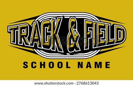 track and field team design with track lanes for college, school or league sports