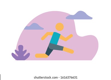 track and field vector icon design on white background 